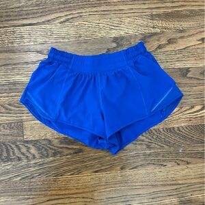 Royal blue Lululemon Hottie Hot Shorts